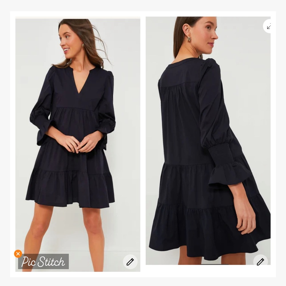 Tuckernuck Pomander Place Kenzo Navy Cotton Poplin Dress